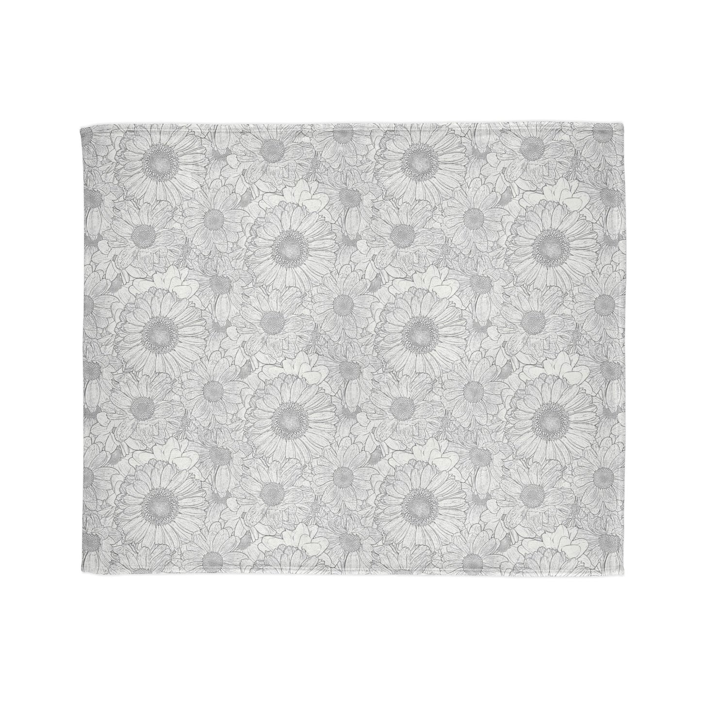 Grey Florals Blanket