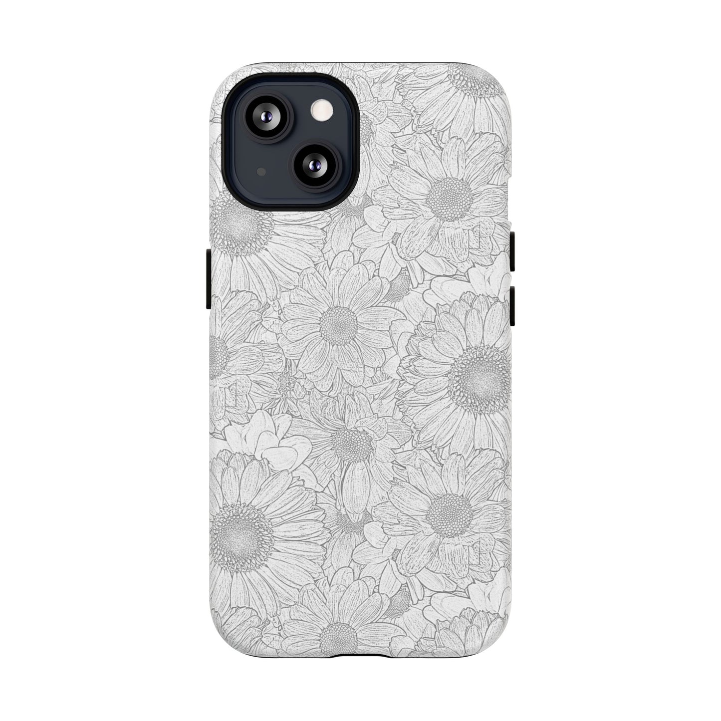 Grey florals magnetic phone case