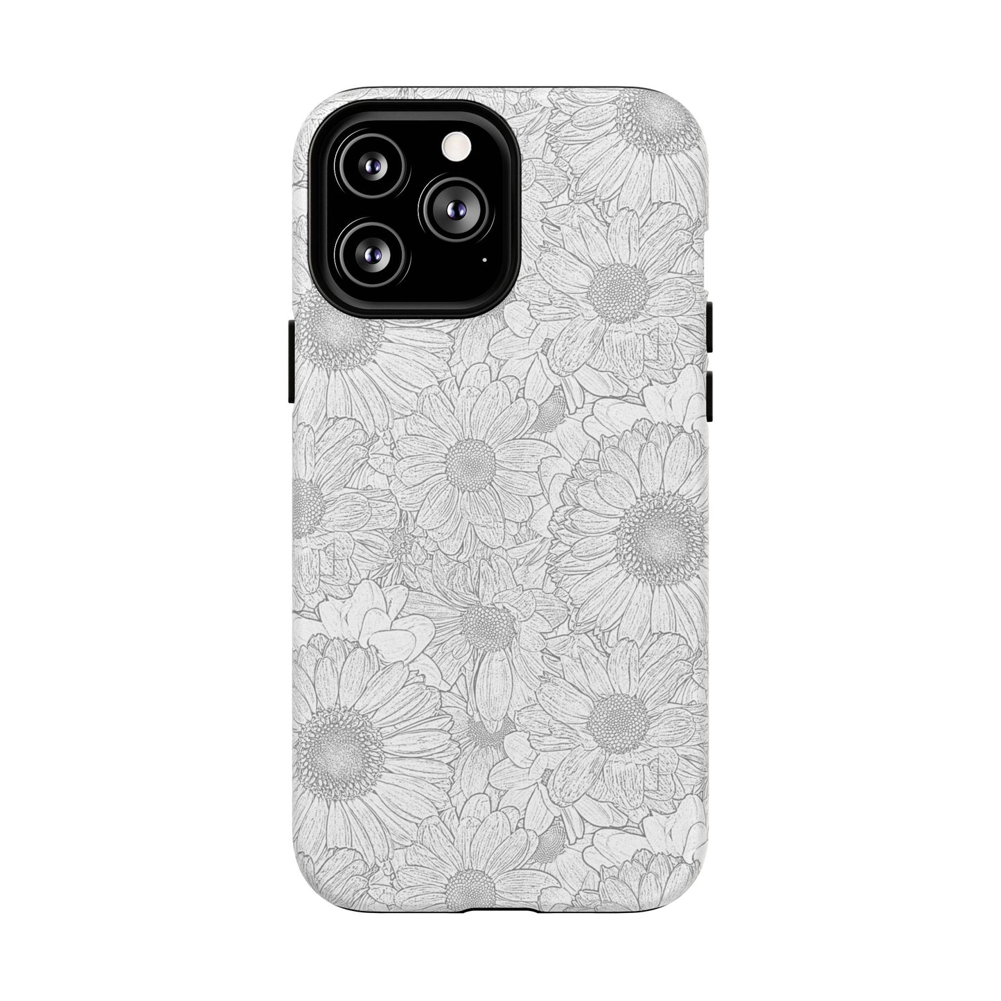Grey florals magnetic phone case