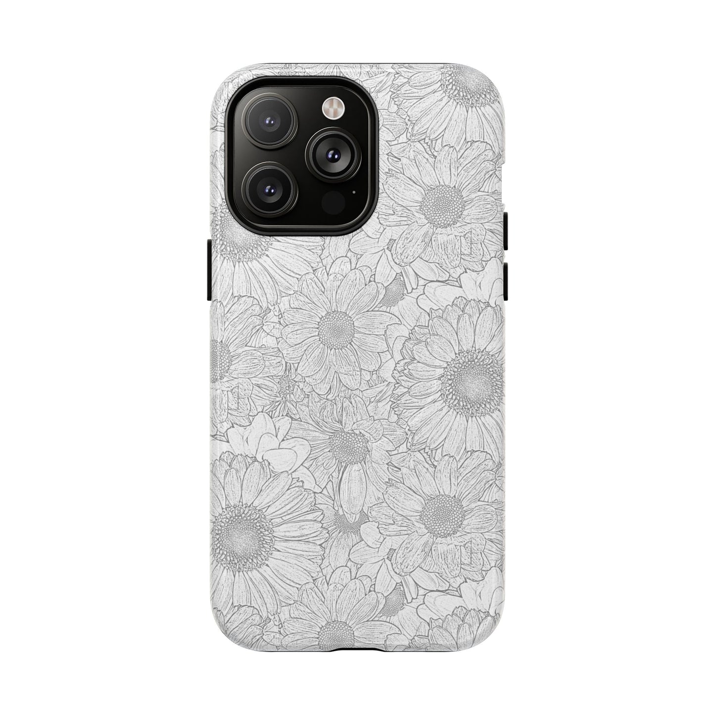 Grey florals magnetic phone case