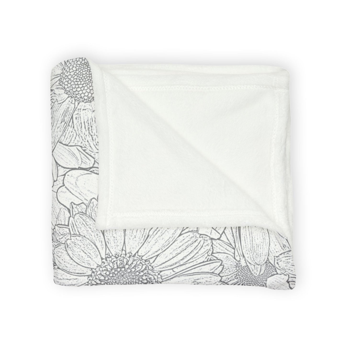 Grey Florals Blanket