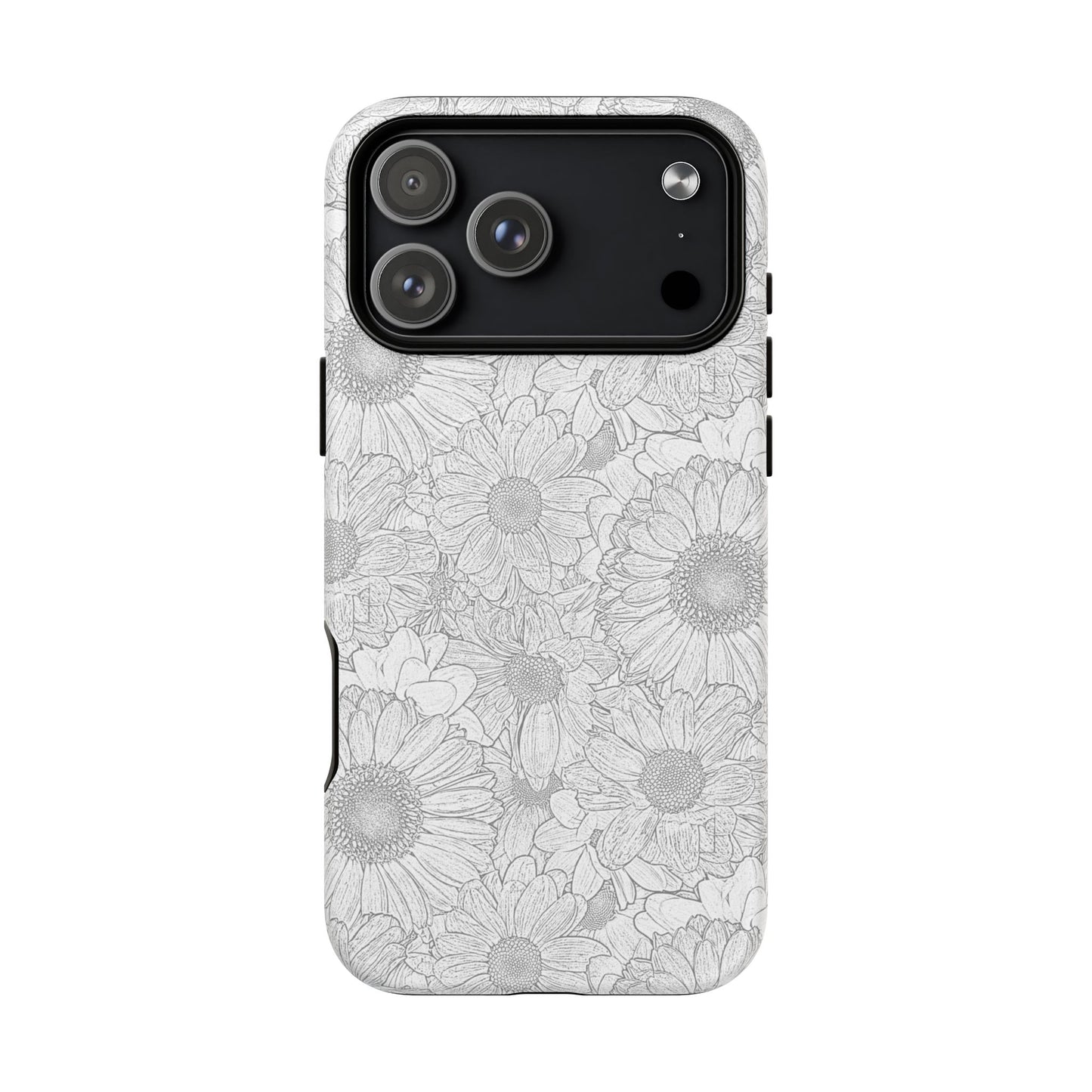 Grey florals magnetic phone case
