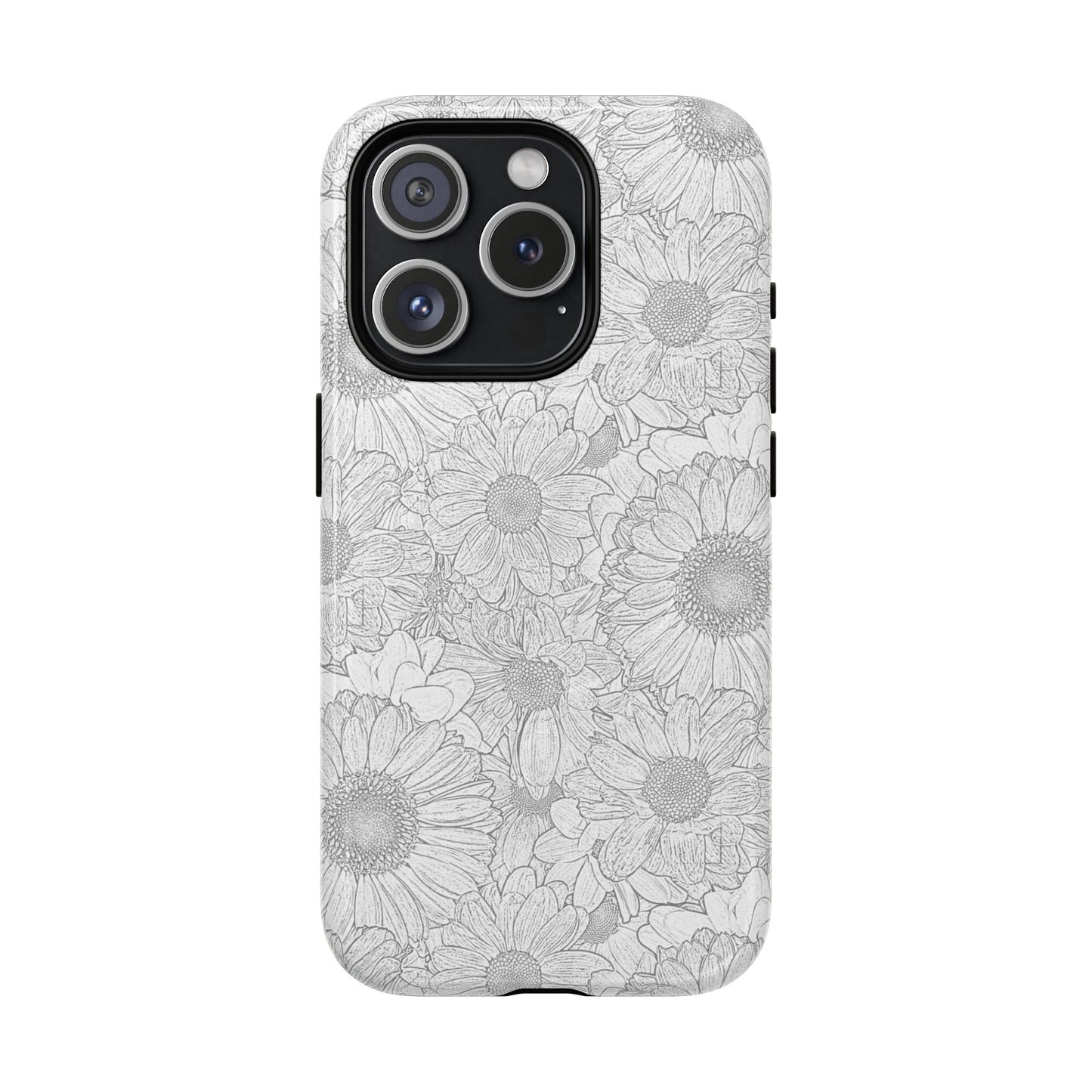 Grey florals magnetic phone case