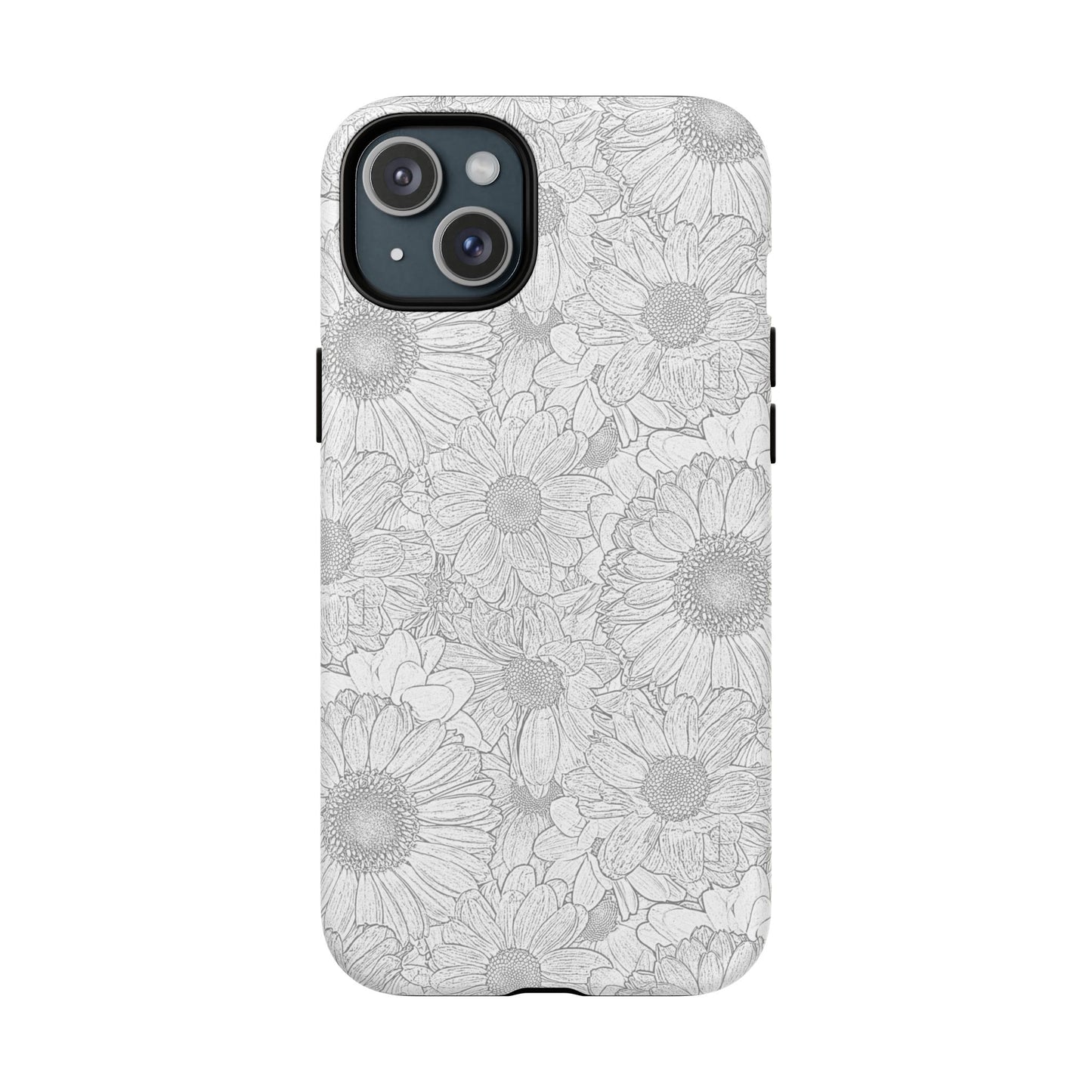 Grey florals magnetic phone case