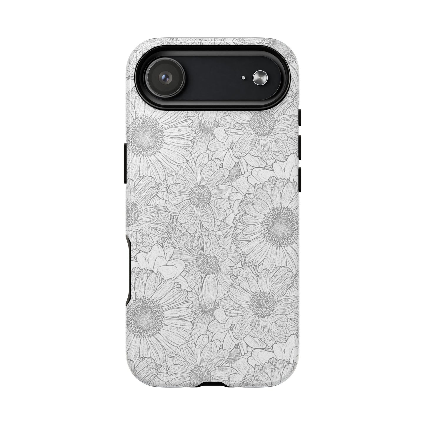 Grey florals magnetic phone case