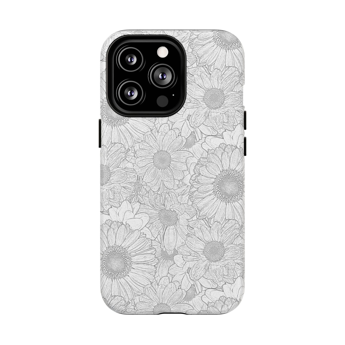 Grey florals magnetic phone case