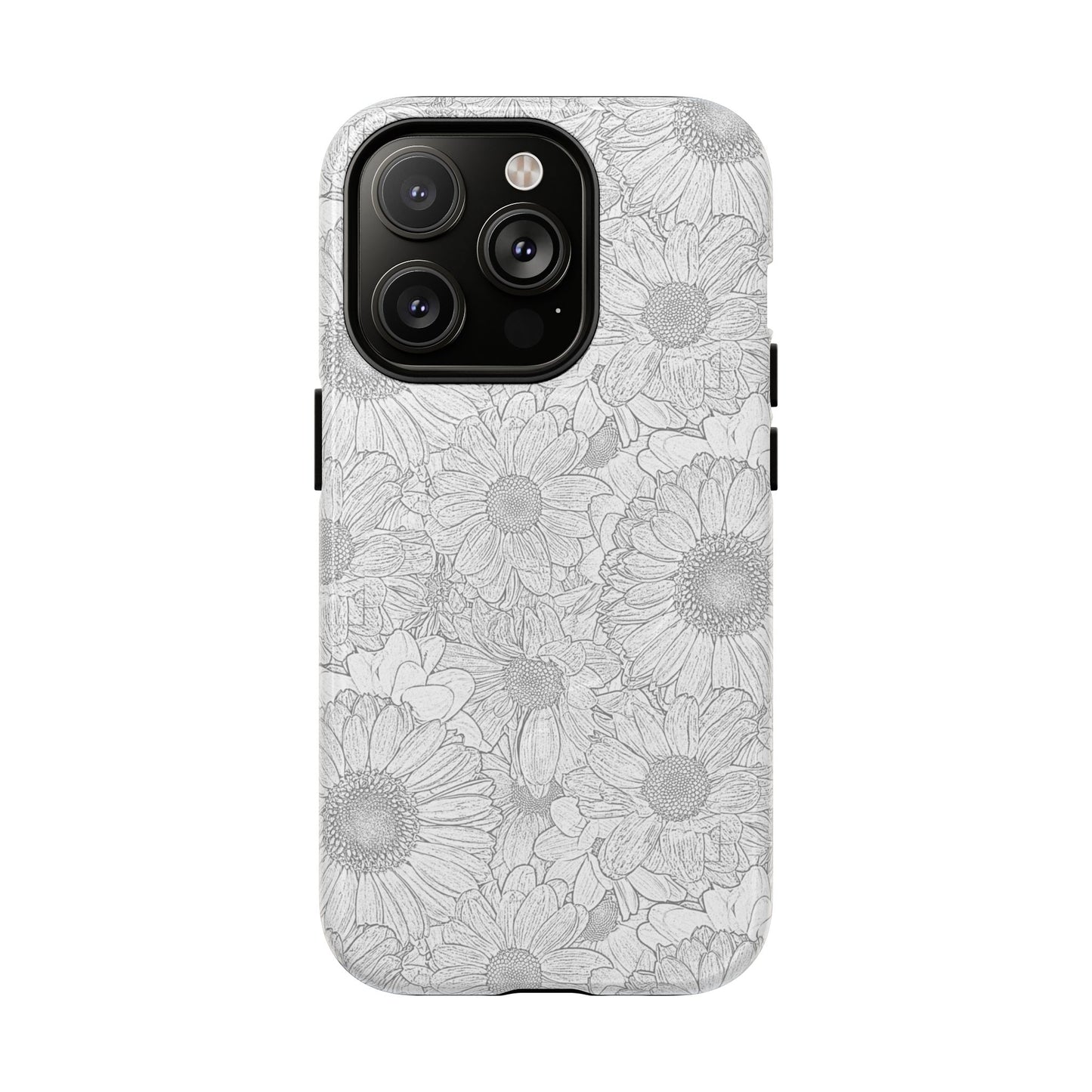 Grey florals magnetic phone case