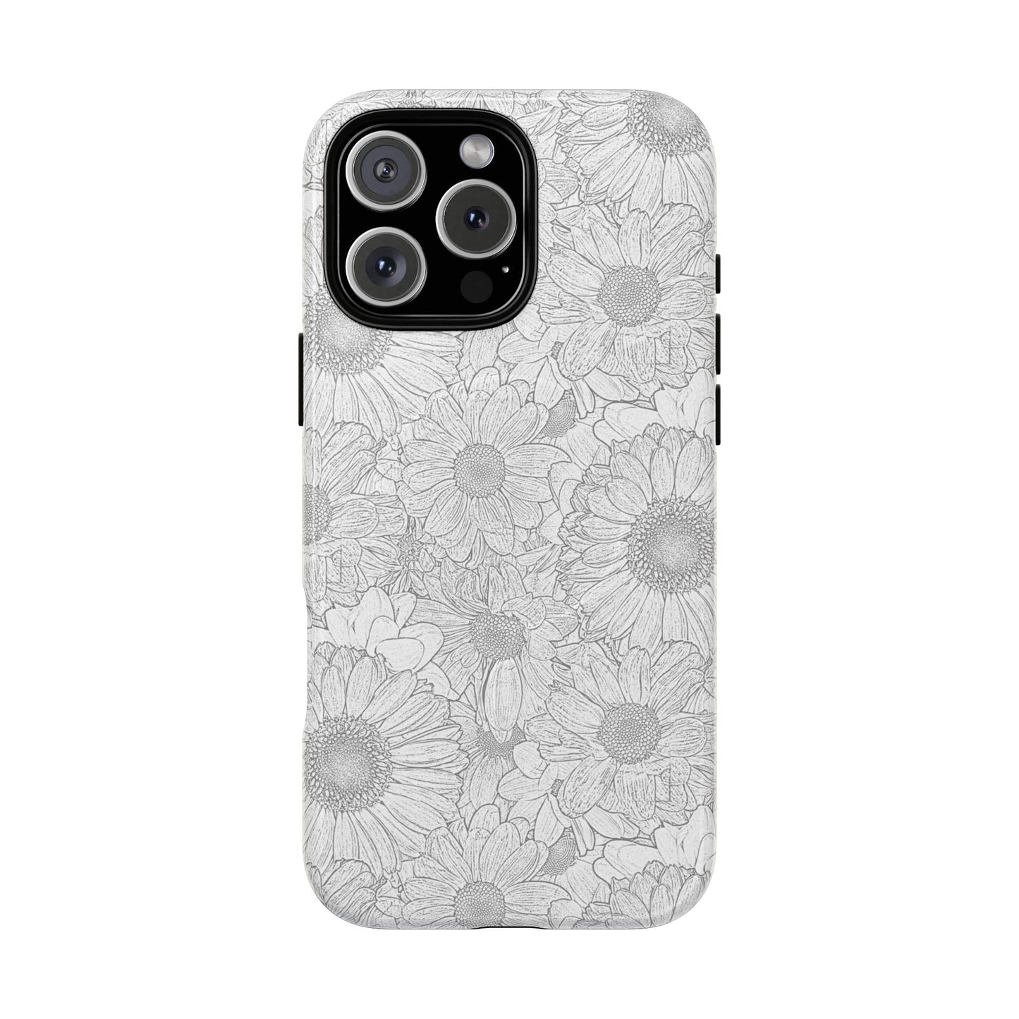 Grey florals magnetic phone case