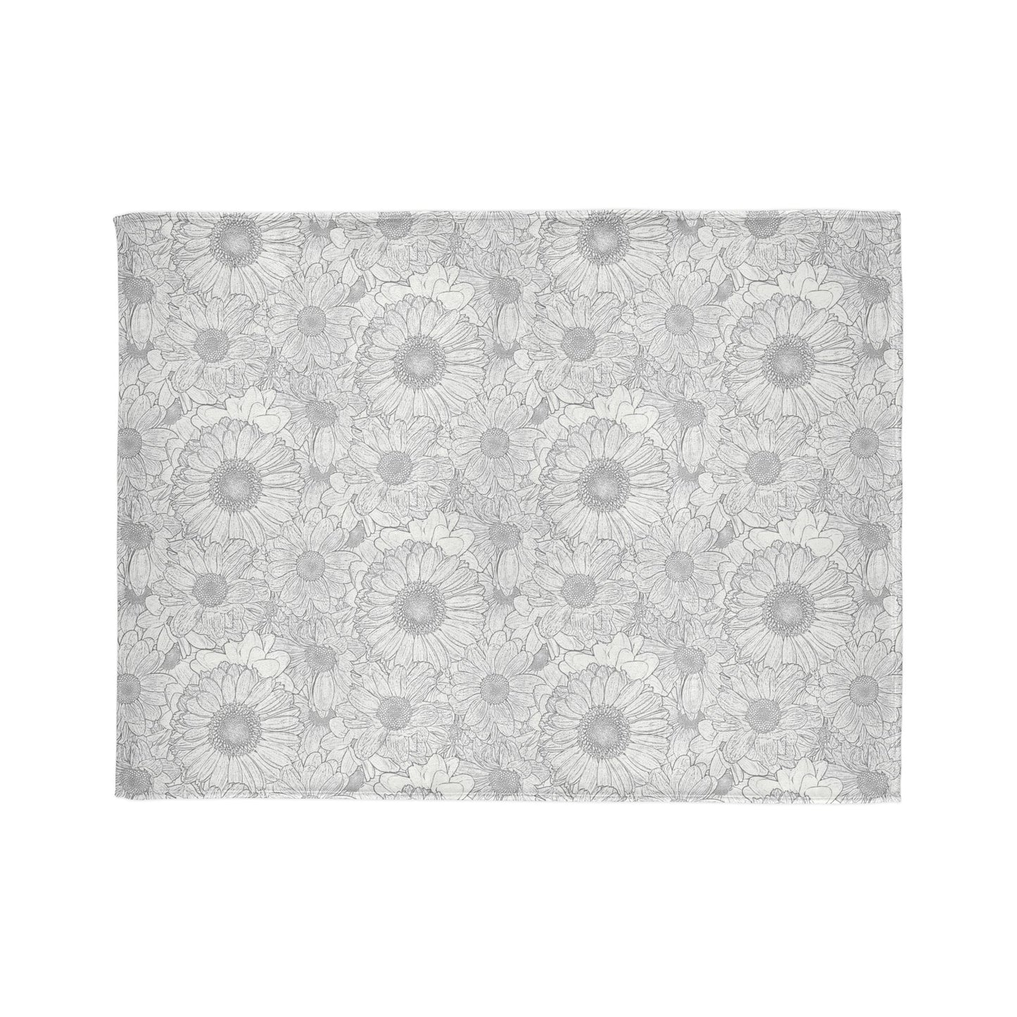 Grey Florals Blanket