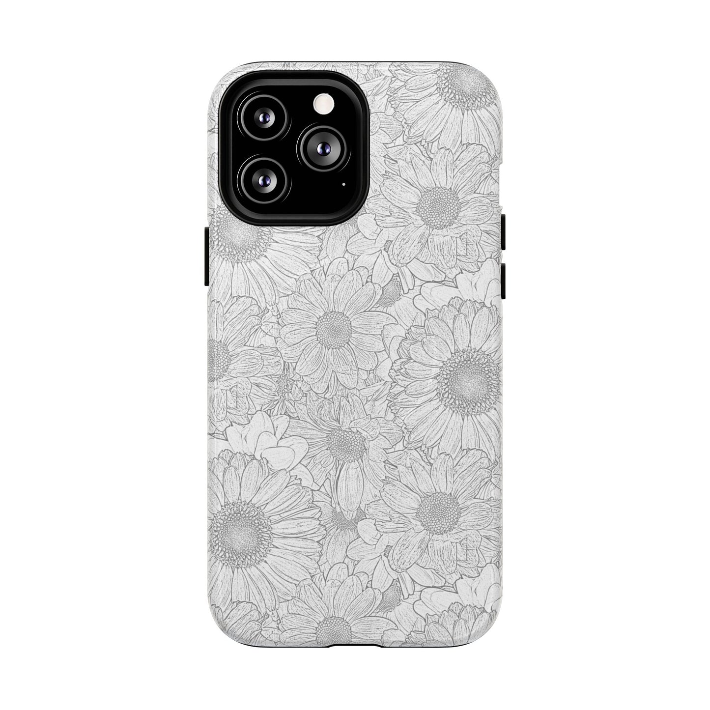 Grey florals magnetic phone case