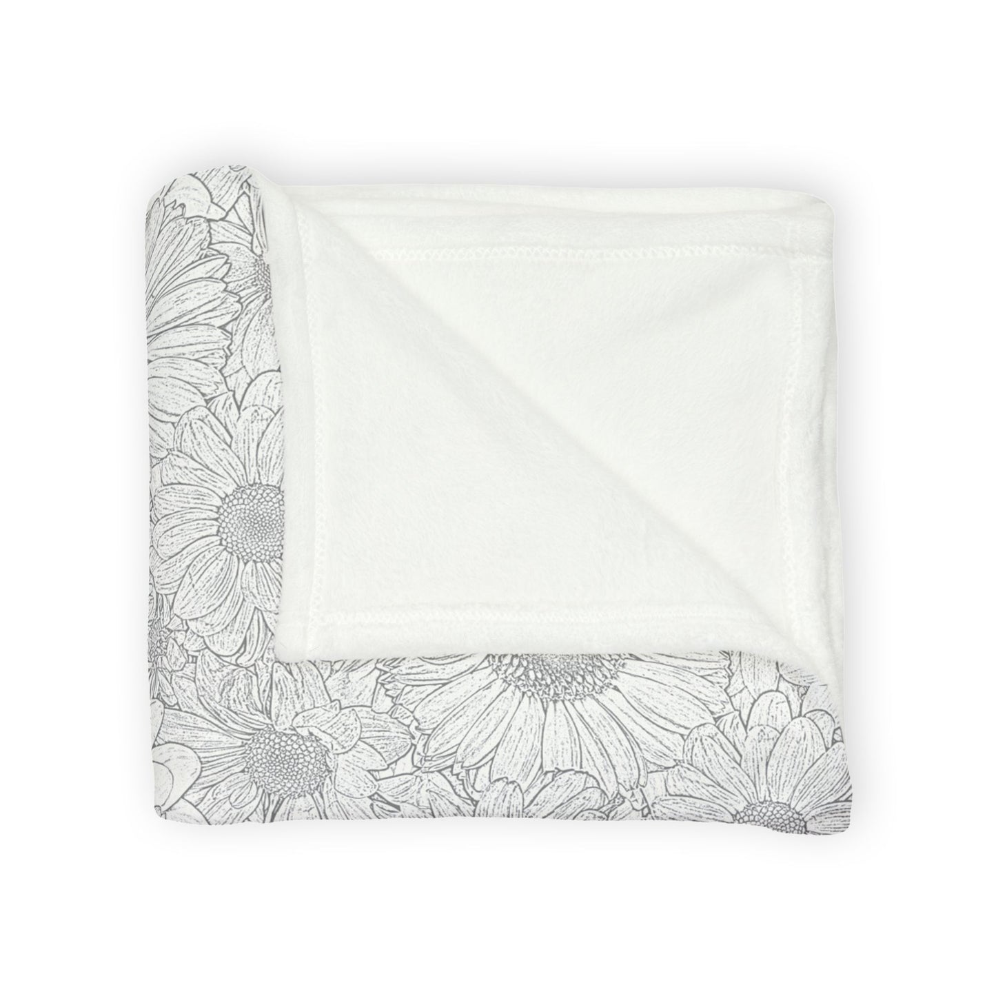 Grey Florals Blanket