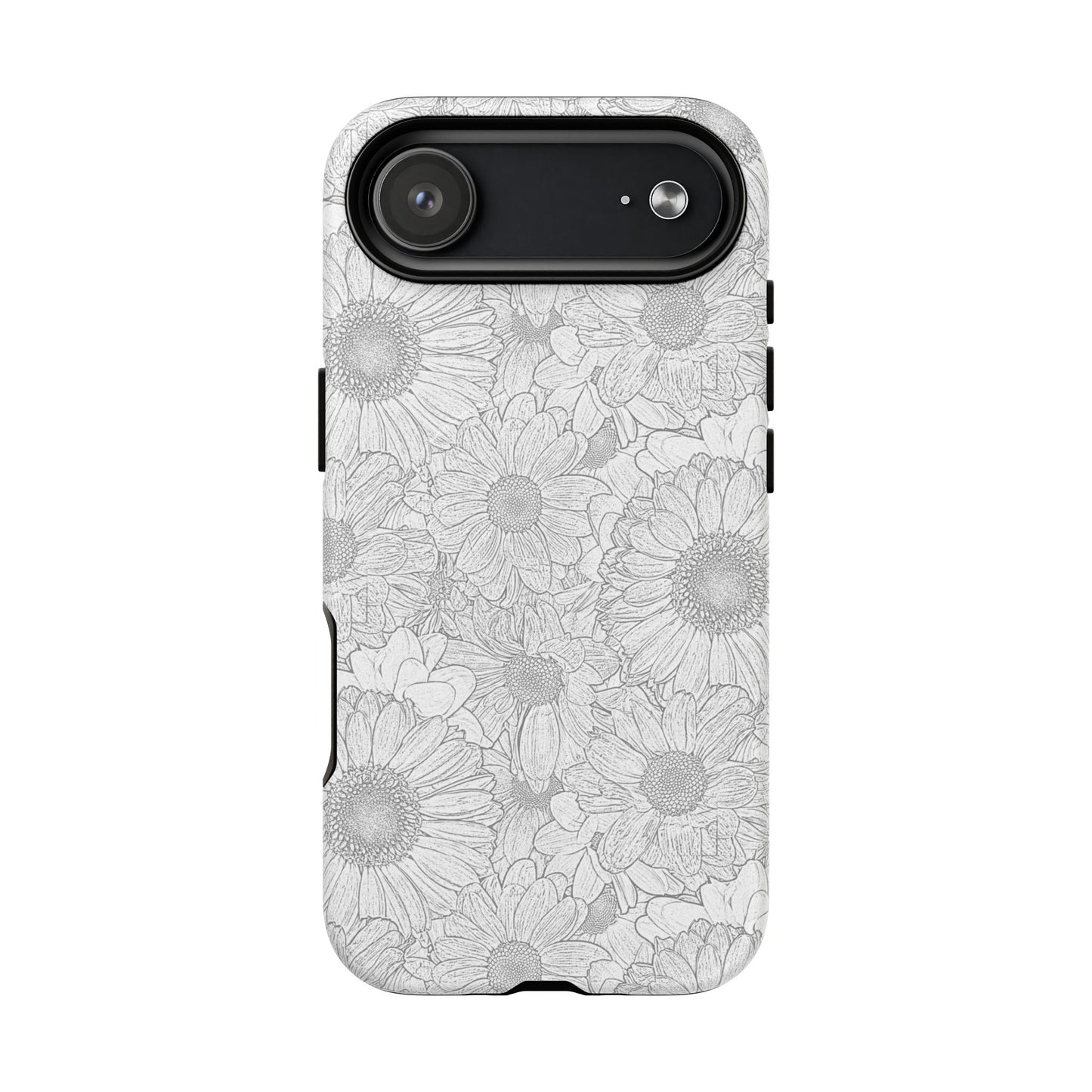 Grey florals magnetic phone case